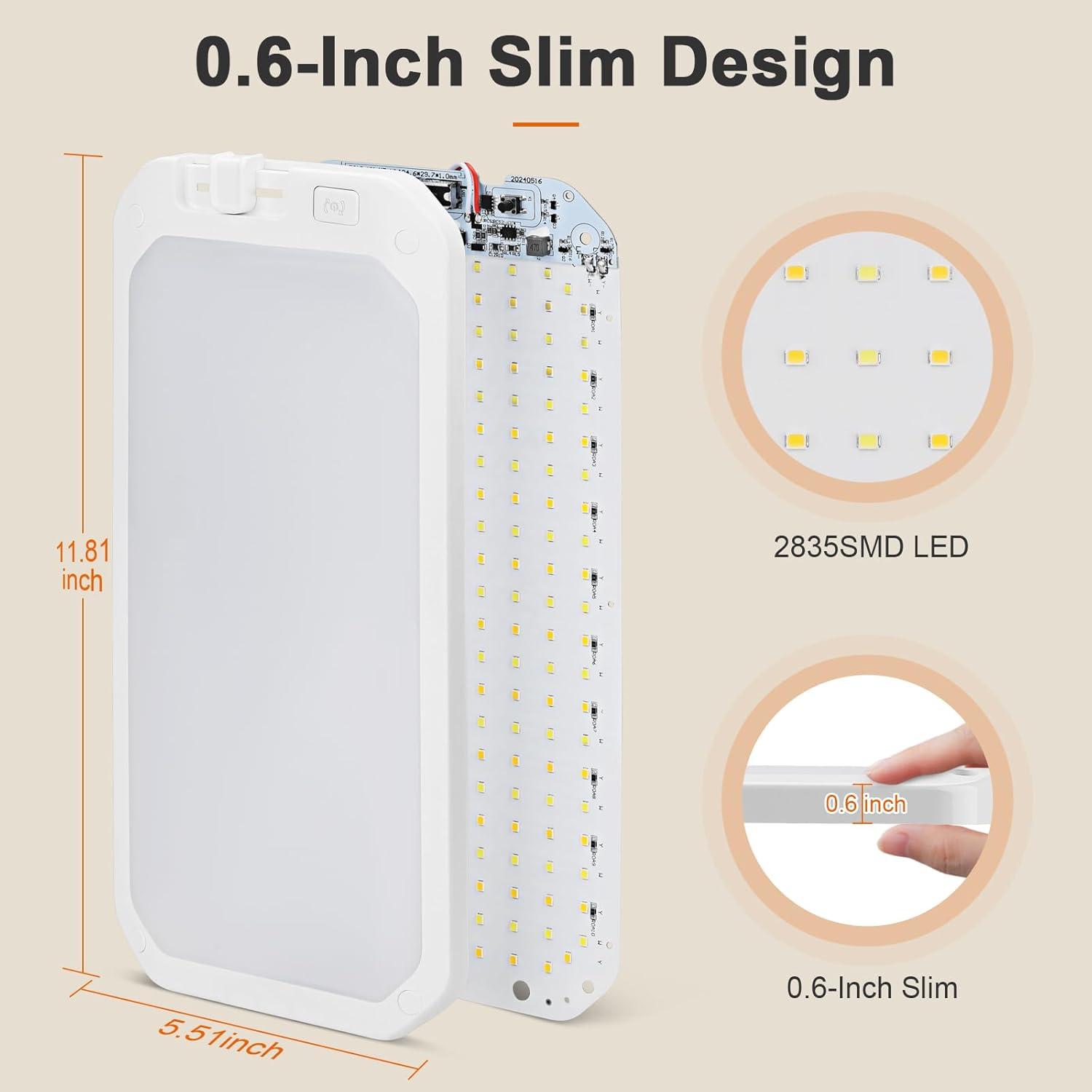 image8 Pack RV Lights Interior 1200LM3 Color 12V RV LED Lights Interior with Remote Control 30006500K Dimmable RV Interior Lighting RV Ceiling Light for RVCamperTrailerBoat4Pack