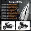 image36 in Motorcycle Front Axle Nut Covers Left ampamp Right Spike Front Axle Caps Compatible with Harley Davidson Street Road Electra Tri Glide Road King Fat Boy Dyna SilverSilver