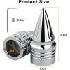 image36 in Motorcycle Front Axle Nut Covers Left ampamp Right Spike Front Axle Caps Compatible with Harley Davidson Street Road Electra Tri Glide Road King Fat Boy Dyna SilverSilver