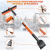 image457quot Extendable Snow Brush and Larger Ice Scrapers for Car Windshield ScratchFree Snow Brush with 360 Pivoting Head ampamp NonSlip Foam Grip Ice Removal Tool for Car SUV Trucks