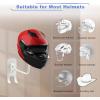 image4Hole Motorcycle Helmet Holder Wall Mount Supports 180 Rotation 2Hook Helmet Rack Equipped with Screw Mounting Tools White 1Pack