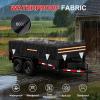 image5 x 8 Waterproof 600D Dump ampamp Utility Trailer Cover Heavy Duty Windproof Dump Trailer Covers AllWeather Protection with Windproof Ropes Fits 5 x 8 FTFits 6W x 12L Dump Utility Trailer