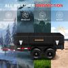 image5 x 8 Waterproof 600D Dump ampamp Utility Trailer Cover Heavy Duty Windproof Dump Trailer Covers AllWeather Protection with Windproof Ropes Fits 5 x 8 FTFits 5W x 10L Dump Utility Trailer