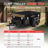 image5 x 8 Waterproof 600D Dump ampamp Utility Trailer Cover Heavy Duty Windproof Dump Trailer Covers AllWeather Protection with Windproof Ropes Fits 5 x 8 FTFits 5W x 10L Dump Utility Trailer
