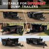 image5 x 8 Waterproof 600D Dump ampamp Utility Trailer Cover Heavy Duty Windproof Dump Trailer Covers AllWeather Protection with Windproof Ropes Fits 5 x 8 FTFits 6W x 12L Dump Utility Trailer