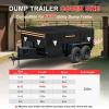 image5 x 8 Waterproof 600D Dump ampamp Utility Trailer Cover Heavy Duty Windproof Dump Trailer Covers AllWeather Protection with Windproof Ropes Fits 5 x 8 FTFits 6W x 12L Dump Utility Trailer