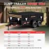 image5 x 8 Waterproof 600D Dump ampamp Utility Trailer Cover Heavy Duty Windproof Dump Trailer Covers AllWeather Protection with Windproof Ropes Fits 5 x 8 FTFits 6W x 10L Dump Utility Trailer