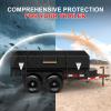 image5 x 8 Waterproof 600D Dump ampamp Utility Trailer Cover Heavy Duty Windproof Dump Trailer Covers AllWeather Protection with Windproof Ropes Fits 5 x 8 FTFits 6W x 12L Dump Utility Trailer