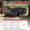 image5 x 8 Waterproof 600D Dump ampamp Utility Trailer Cover Heavy Duty Windproof Dump Trailer Covers AllWeather Protection with Windproof Ropes Fits 5 x 8 FTFits 7W x 12L Dump Utility Trailer