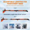 image624quot Foldable Snow Brush and Ice Scrapers for Car Windshield Adjustable ampamp Extendable Ice Removal Tool with NonSlip Foam Grip 180 Pivoting Snow Brush for Car SUV Truck BlueOrange