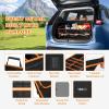 image95L Car Trunk Organizer with Removable Cooler Bag Collapsible Trunk Storage Organizer with Removable Lid  Multi Compartment Waterproof Storage Organization Fits Most Car Truck RedOrange