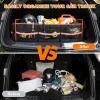 image95L Car Trunk Organizer with Removable Cooler Bag Collapsible Trunk Storage Organizer with Removable Lid  Multi Compartment Waterproof Storage Organization Fits Most Car Truck RedOrange