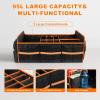 image95L Car Trunk Organizer with Removable Cooler Bag Collapsible Trunk Storage Organizer with Removable Lid  Multi Compartment Waterproof Storage Organization Fits Most Car Truck RedOrange