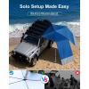 imageCar Awning for SUVTruck RV UV50 Sun Shade Waterproof Roof Rack Awning with Side Wall Heavy Duty Suction Cups ampamp Reinforced Poles for Overland Camping Beach Tailgating BlueBlue