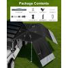 imageCar Awning for SUVTruck RV UV50 Sun Shade Waterproof Roof Rack Awning with Side Wall Heavy Duty Suction Cups ampamp Reinforced Poles for Overland Camping Beach Tailgating BlueBlack