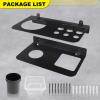 imageCoolant Funnel Kit Holder Storage Rack Includes 2 Plastic Removable Drip Cups Wall Mount Fluid Drain Funnel Kit Organizer Bracket for Enclosed Race Trailers Automotive Garage Shop Black