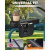 imageGolf Cart Armrest with Cup Holder ampamp Rear Seat Organizer No Drilling Golf Cart Diamond Arm Rest Fits 1quot Square Tube Frame Compatible with EZGO Club Car Yamaha Enhanced Storage ampamp ComfortBrown Stitching