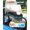imageGolf Cart Armrest with Cup Holder ampamp Rear Seat Organizer No Drilling Golf Cart Diamond Arm Rest Fits 1quot Square Tube Frame Compatible with EZGO Club Car Yamaha Enhanced Storage ampamp ComfortBrown Stitching
