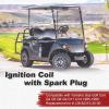 imageIgnition Coil with Spark Plug Compatible with Yamaha Gas Golf Cart G2 G5 G8 G9 G11 G14 19851996 Replacement for J38823102000 JF2823100000 BR8ES