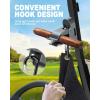imageMagnetic Golf Cart Holder Clip with Loop Hook Aluminum Alloy Golf Holder for Secure 3070 Rings Storage ampamp Golf Towels Hanging NonSlip Elastic Band ampamp Storage Bag IncludedGray