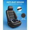 imageMemory Foam Truck Seat Cushion with TPE Gel Support Truck Seat Cushion with NonSlip Washable Cover for Back Support ampamp Pain Relief During Long DrivesBlackampampGrayBlackgray