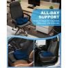 imageMemory Foam Truck Seat Cushion with TPE Gel Support Truck Seat Cushion with NonSlip Washable Cover for Back Support ampamp Pain Relief During Long DrivesBlackampampGrayBlue