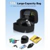 imageMotorcycle Helmet Bag Moto Helmet Bag with Pocket ampamp StrapWaterproof Powersports Storage Bags with Soft Rubber Zips ampamp Reflective Strip SmallLarge