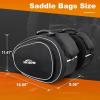 imageMotorcycle Saddlebags with Protective Cover Large Capacity Extendable Saddle Bags Motorcycle Side Bag with Reflective Strip