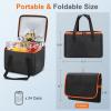 imagePortable Soft Cooler Bag Collapsible Insulated LeakProof Car Cooler Bag Insulated Ice Chest with Waterproof Zipper LeakProof Organizer for Cars Fits Most Vehicles OrangeOrange