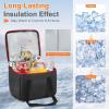 imagePortable Soft Cooler Bag Collapsible Insulated LeakProof Car Cooler Bag Insulated Ice Chest with Waterproof Zipper LeakProof Organizer for Cars Fits Most Vehicles OrangeRed