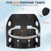 imagePropane Tank Holder for 5lb TanksThickened Mount Bracket with 2 Straps and Protective Padding for Truck Car RV Trailers Camping Fit 8 in Diameter Bottle5lb