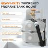 imagePropane Tank Holder for 5lb TanksThickened Mount Bracket with 2 Straps and Protective Padding for Truck Car RV Trailers Camping Fit 8 in Diameter Bottle5lb