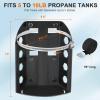 imagePropane Tank Holder for 5lb TanksThickened Mount Bracket with 2 Straps and Protective Padding for Truck Car RV Trailers Camping Fit 8 in Diameter Bottle10lb