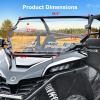 imageScratch Resistant ampamp Vented Full Windshield Compatible with CFMOTO ZFORCE 950 HOEX 20222024950 HOSPORT 20222023950 SPORT 20202022 PC Clear Protects Against Wind Dust Snow Rain