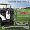 imageUniversal Golf Cart Bag Holder Bracket Adjustable NoDrilling Golf Cart Bag Holder Attachment Compatible with EZGO Club Car Yamaha G29  Fits Most 22 Seat Golf CartsRed