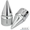 image36 in Motorcycle Front Axle Nut Covers Left ampamp Right Spike Front Axle Caps Compatible with Harley Davidson Street Road Electra Tri Glide Road King Fat Boy Dyna SilverSilver