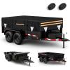 image5 x 8 Waterproof 600D Dump ampamp Utility Trailer Cover Heavy Duty Windproof Dump Trailer Covers AllWeather Protection with Windproof Ropes Fits 5 x 8 FTFits 5W x 10L Dump Utility Trailer