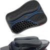 imageFoldable Passenger Motorcycle Gel Rear Seat Cushion 3DHoneycomb Structure Shock Absorption ampamp Breathable Motorcycle Gel Seat Rear Pad for Long Rides SSmall