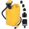 imageFuel Transfer Pump with Autostop Sensor and 4 Tank Adapter 24GPM 51quot Hose BatteryPowered Portable Liquid Pump for Gasoline ampamp Diesel Oil RedYellow