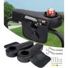 imageGolf Cart Armrest with Cup Holder ampamp Rear Seat Organizer No Drilling Golf Cart Diamond Arm Rest Fits 1quot Square Tube Frame Compatible with EZGO Club Car Yamaha Enhanced Storage ampamp ComfortBrown Stitching