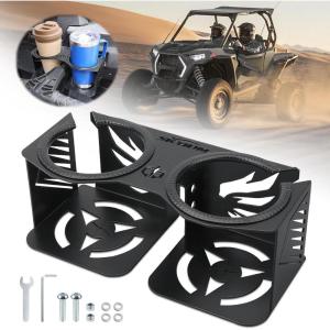 imageCup Holder for Grab Bar Passenger Grab Handle Drink Holder UTV Cupholder Compatible with Polaris RZR XP 1000XP Turbo800900 20082023 Fits Large Bottles ampamp Mugs in 1840 oz RedBlack
