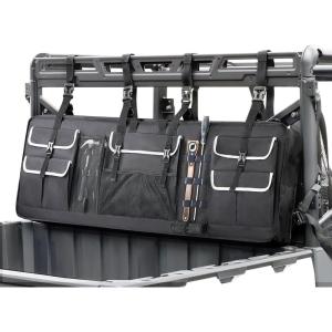 imageDouble UTV Gun Rack Bag Quick Release Hunting Tool Carrier Soft Case for Hunting Compatible with Polaris Ranger Yamaha Kawasaki and Most UTVsBlack  White