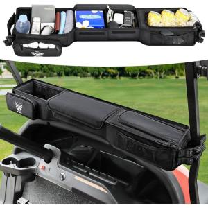 imageFoldable Golf Cart Inner Front Storage Basket 1680D OxfordFabric Universal NoDrilling Golf Cart Dash Organizer Compatible with EZGO Club Car Drive Kandi Yamaha