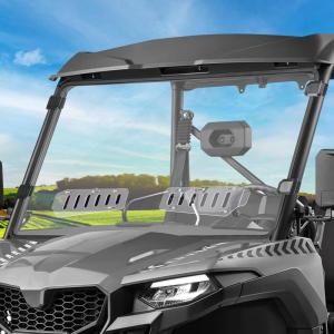 imageFront Adjustable Vented Clear Windshield Compatible with CFMOTO UFORCE 600 20212025800XL 2025 Clear Front Window Scratch Resistant Hard PC Windshield Against Wind Dust Snow Rain