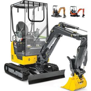 imageMini Excavator Cover Transparent Excavator Cab Enclosure with 600D OxfordFabric ampamp PVC Film Compatible with Bobcat E20Kubota U17 for 17603530 lbs Waterproof UV Rain Protection