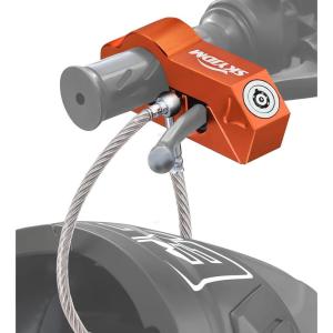 imageMotorcycle Lock Combo  Helmet and Brake AntiTheft Grip for All Motorcycle Bike ATV Scooter With Handlebar Diameters Within 1315 Inches BlackOrange