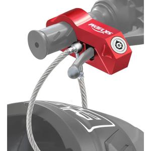 imageMotorcycle Lock Combo  Helmet and Brake AntiTheft Grip for All Motorcycle Bike ATV Scooter With Handlebar Diameters Within 1315 Inches BlackRed