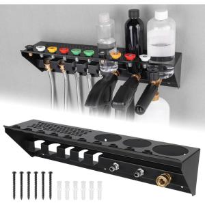 imagePressure Washer Gun ampamp Foam Cannon Holder with 14 Inch Quick Connector WallMounted Nozzle Tip ampamp Extension Wand Organizer for Pressure Washer Parts ampamp Accessories