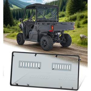 imageRear Adjustable Vented Tinted Windshield Compatible with CFMOTO UFORCE 600 20212025 Back Window Scratch Resistant Hard PC Windshield Protects Against Wind Dust Dirt Snow RainSmoked Grey