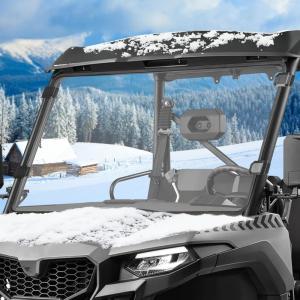 imageScratch Resistant Front Full Windshield Compatible with CFMOTO UFORCE 600 20212025800XL 2025 Clear Front Window Hard PC Windshield Protects Against Wind Dust Dirt Snow Rain